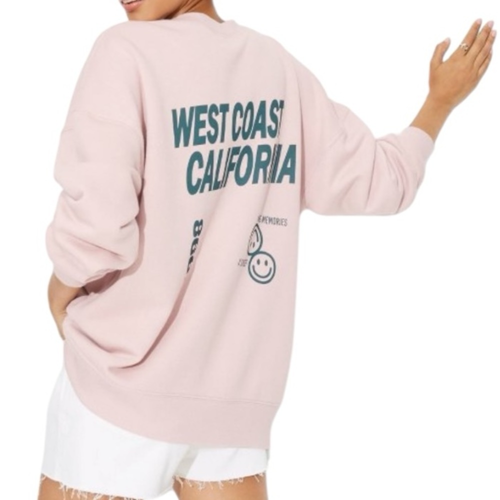 NWT Wild Fable OVERSIZED DAD GRAPHIC SWEATSHIRT Plus Size 3X PINK California - Picture 8 of 8